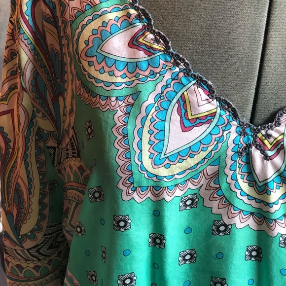 Johnny Was silk tunic top size medium Excellent! - Picture 3 of 8